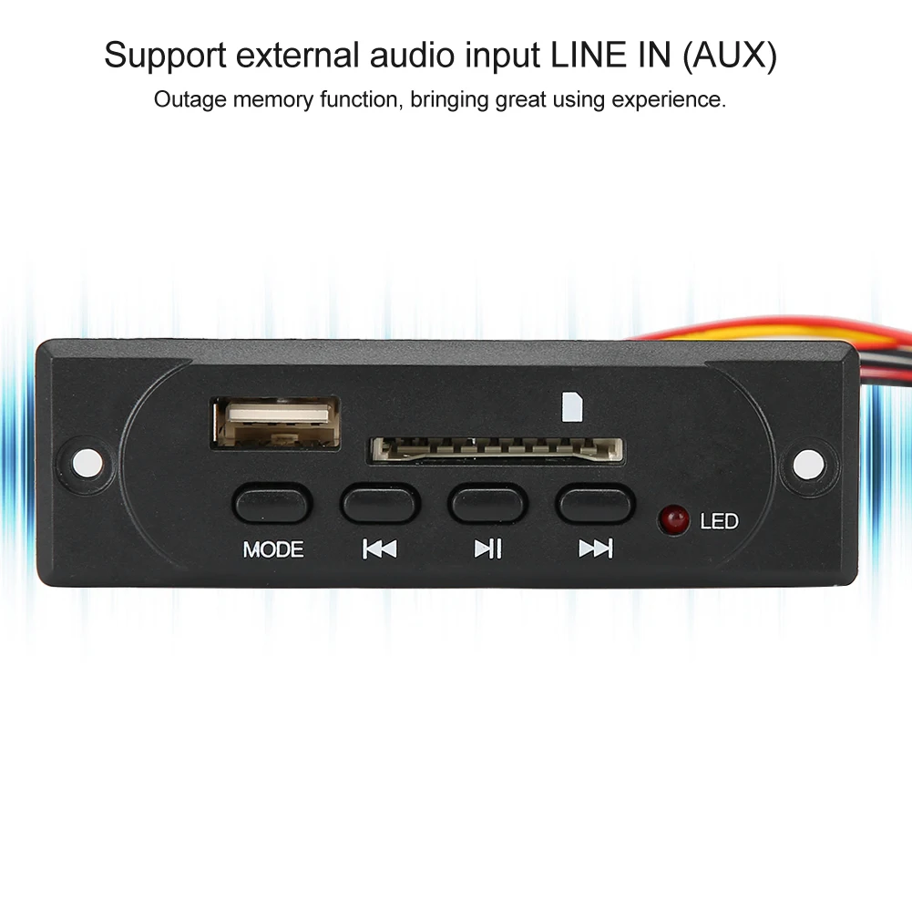 Плата декодирования аудио MP3 модули приема Bluetooth для воспроизведения музыки без