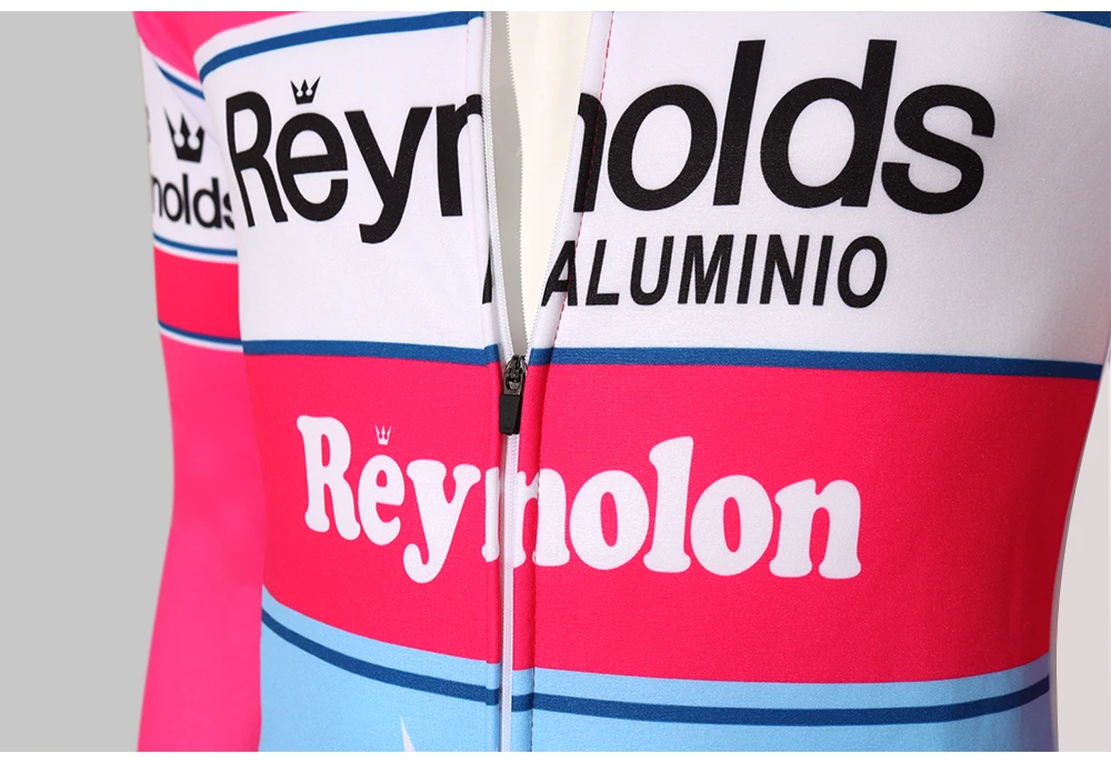 Веломайка Рейнольдс с длинным рукавом Мужская Ретро-одежда для велоспорта