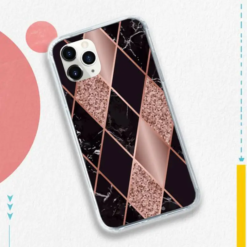 

Marble Geometri bling fashion Phone Case for iPhone 11 12 pro XS MAX 8 7 6 6S Plus X 5S SE 2020 XR