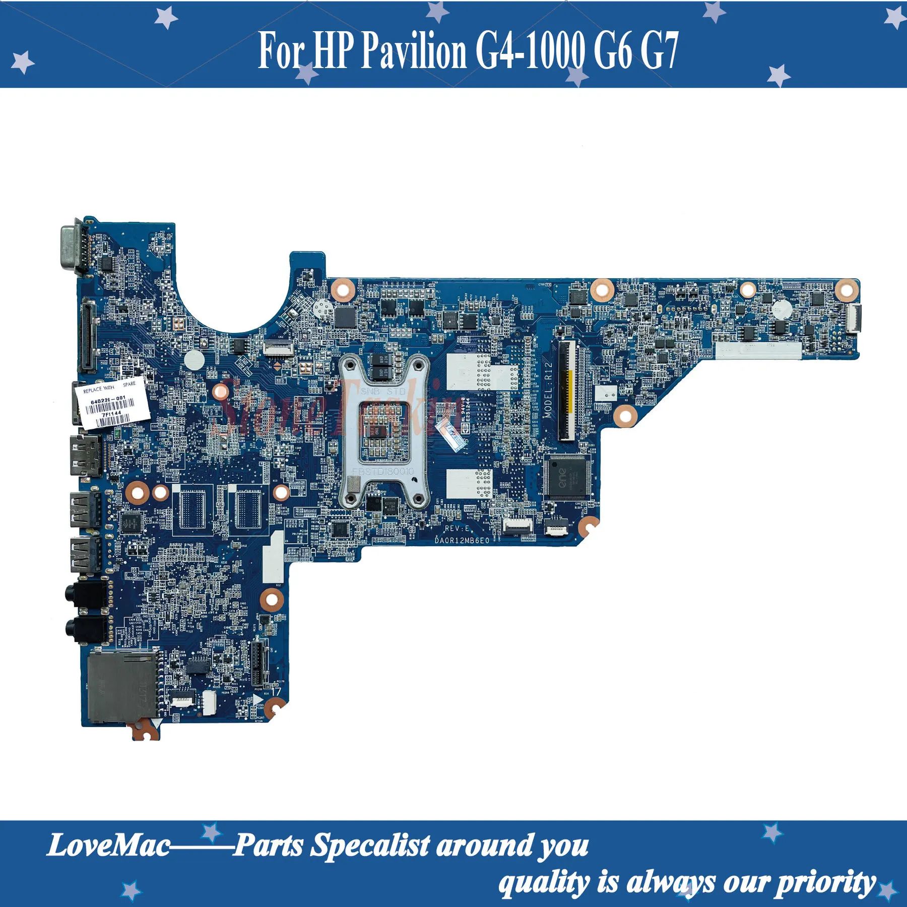 Высокое качество 636370 001 для ноутбука HP Pavilion G4 1000 G6 G7 Материнская плата DA0R12MB6E0 PGA989
