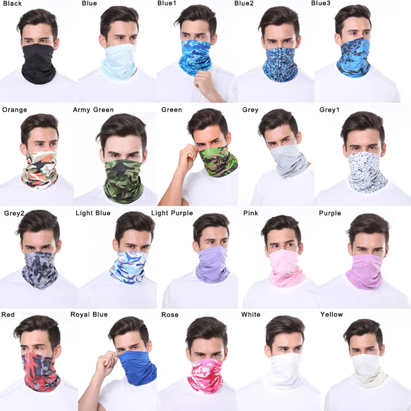 

2020 Fashion Summer Bandana Unisex Face Mask Neck Gaiter Headband Fishing Sport Cycling Dustproof Sunblock Face Shield Cover