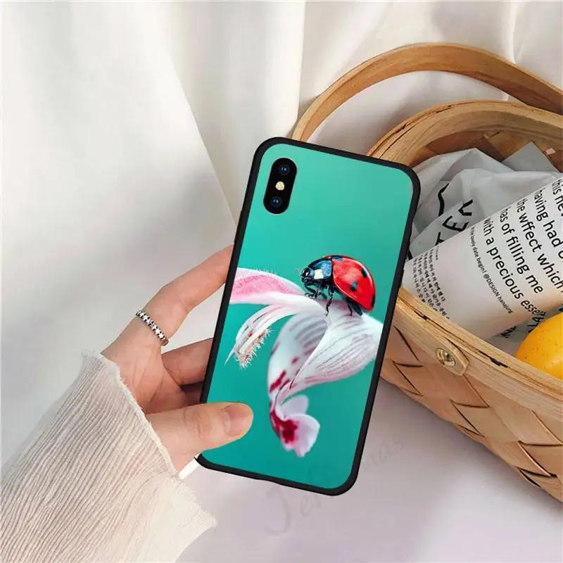 

ladybug cute animal Four leaf clover Phone Case for iPhone 11 12 pro XS MAX 8 7 6 6S Plus X 5S SE 2020 XR