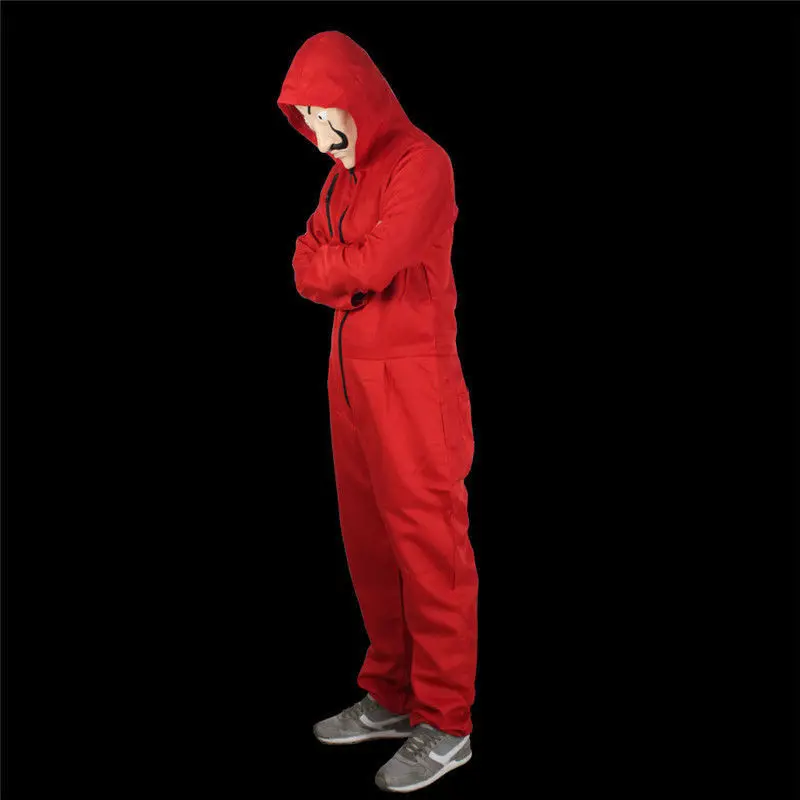 Salvador Dali La Movie Costume Money Heist Jumpsuit Mask Cosplay Outfits House of Paper Role Playing Party Adult |