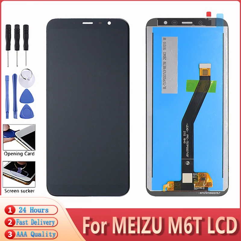 С рамкой для MEIZU M6T ЖК дисплей сенсорный экран 5 7 дюйма дигитайзер в сборе замена