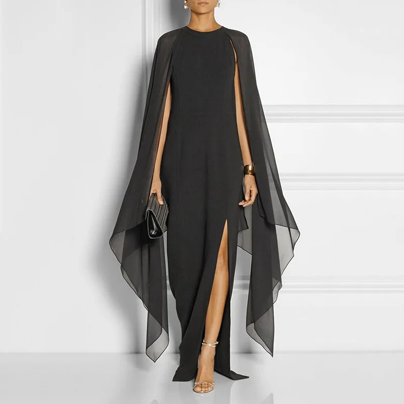 

2021 Spring New Women's European and American Chiffon Dress Fashion Queen Style Dress