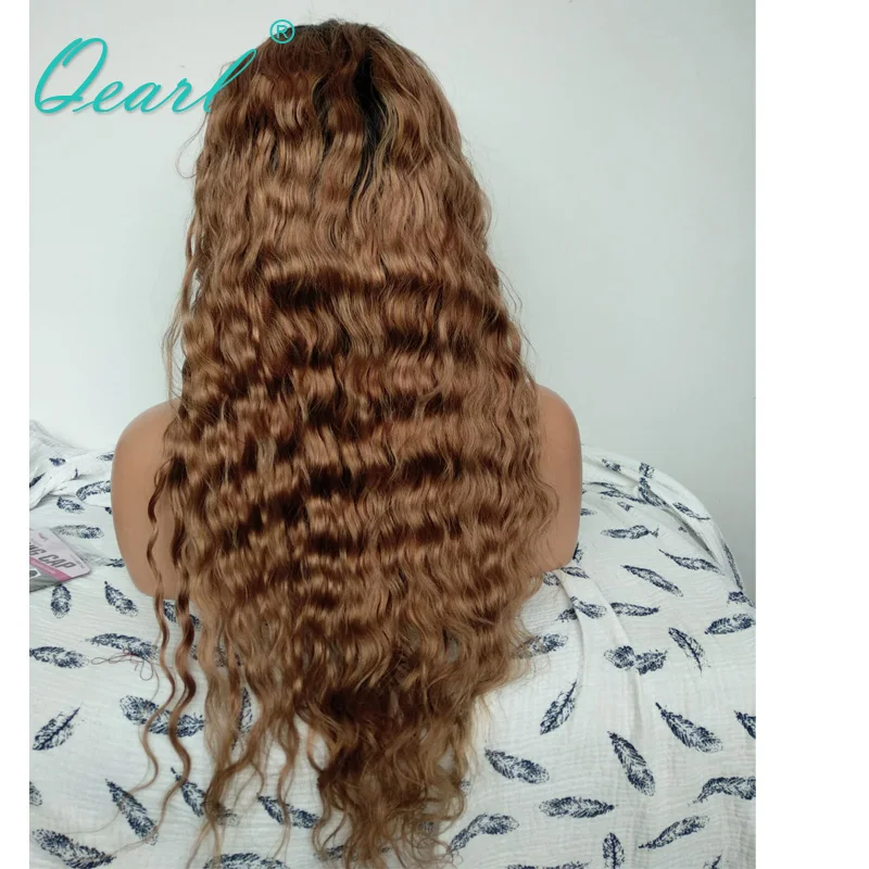 Парики из натуральных волос на кружеве Омбре кудрявые бразильские волосы remy