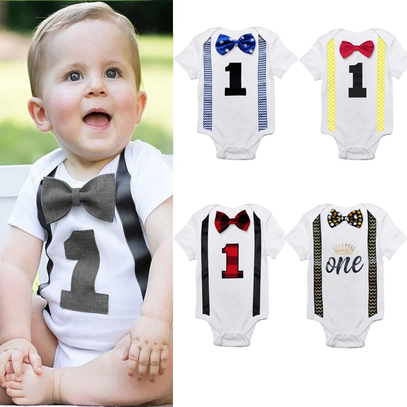 Боди с короткими рукавами и принтом для новорожденных мальчиков девочек 1 шт.