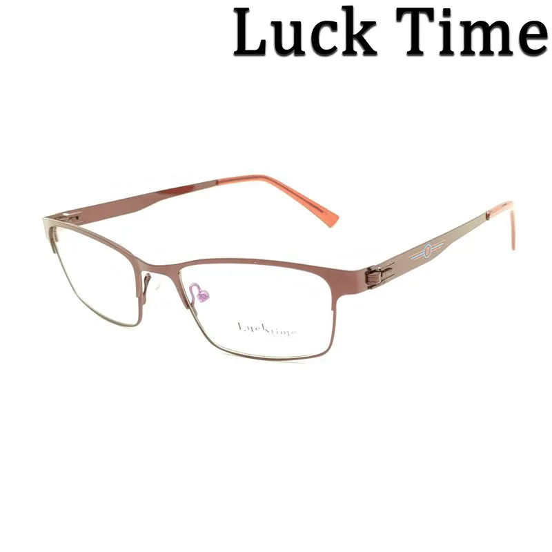 

Luck Time New Metal Glasses Frame Men Square Eyewear 2021 Full Optical Prescription Eyeglasses Frames #21906