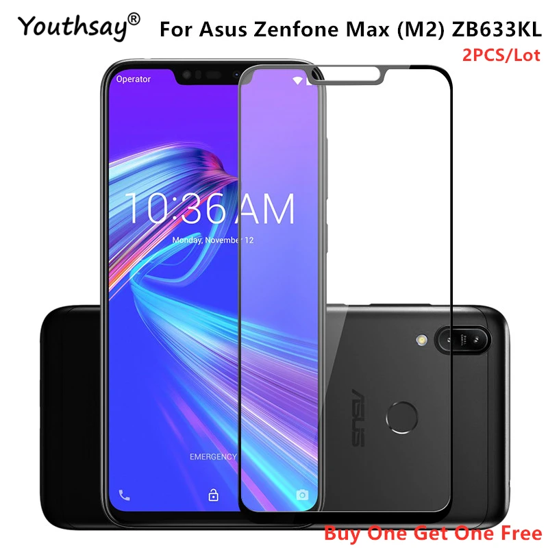 Protector de pantalla de vidrio para Asus Zenfone Max ZB633KL, pel&iacute;cula de cubierta de pegamento completo para Asus ZB633KL, pel&iacute;cula para Zenfone Max ZB633KL-0