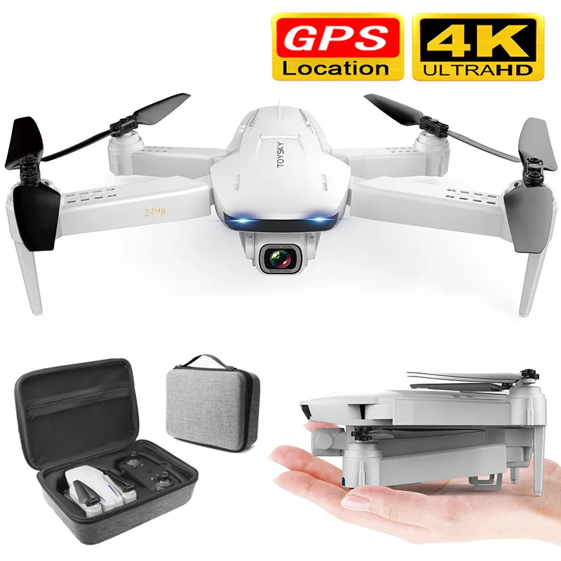 RC GPS Дрон с разрешением 4K 1080P HD Камера WI FI FPV складного квадрокоптера смарт ключ