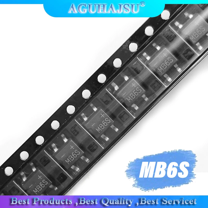 50 шт. MB6S SOP-4 0.5A 600V однофазный диодный выпрямитель мост новый оригинальный |