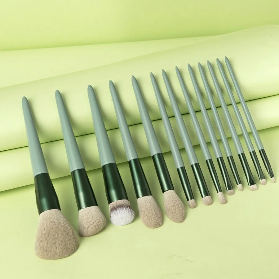 

12Pcs Makeup Brushes Set Foundation Powder Make Up Brush Tools Kit Blush Highlighter Eyeshadow Eyebrow Eyes Concealer Lips Brush