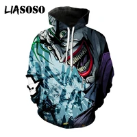 liasoso 3d print unisex street joker face horror hooded hoodies sweatshirts cool pullover harajuku casual hip hop funny tops