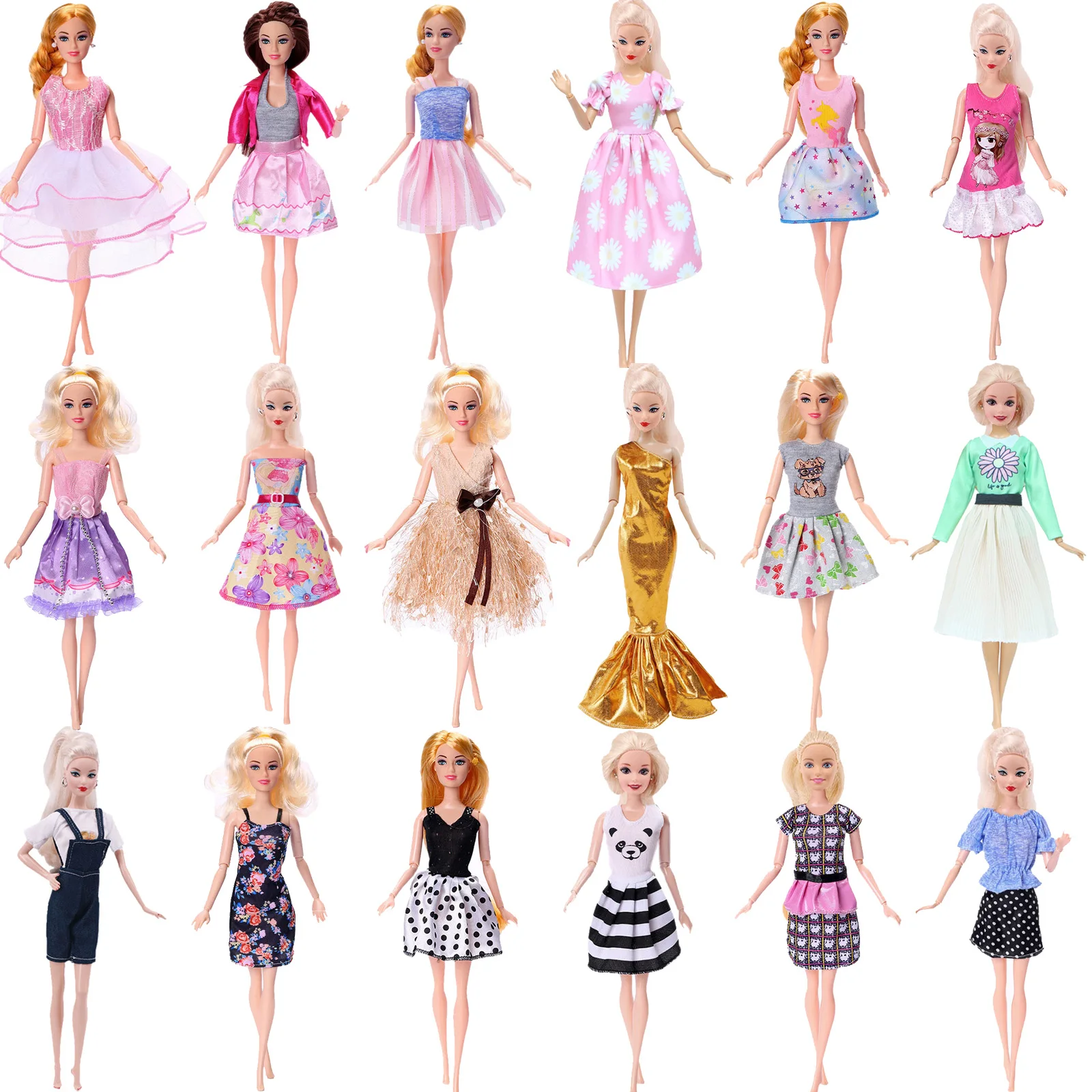 

New Style Doll Clothes Beautiful Skirt For 11.8Inch Barbies Doll Outfit Grace Dress Daily Wear Fashion Girls Christmas Gift,OG