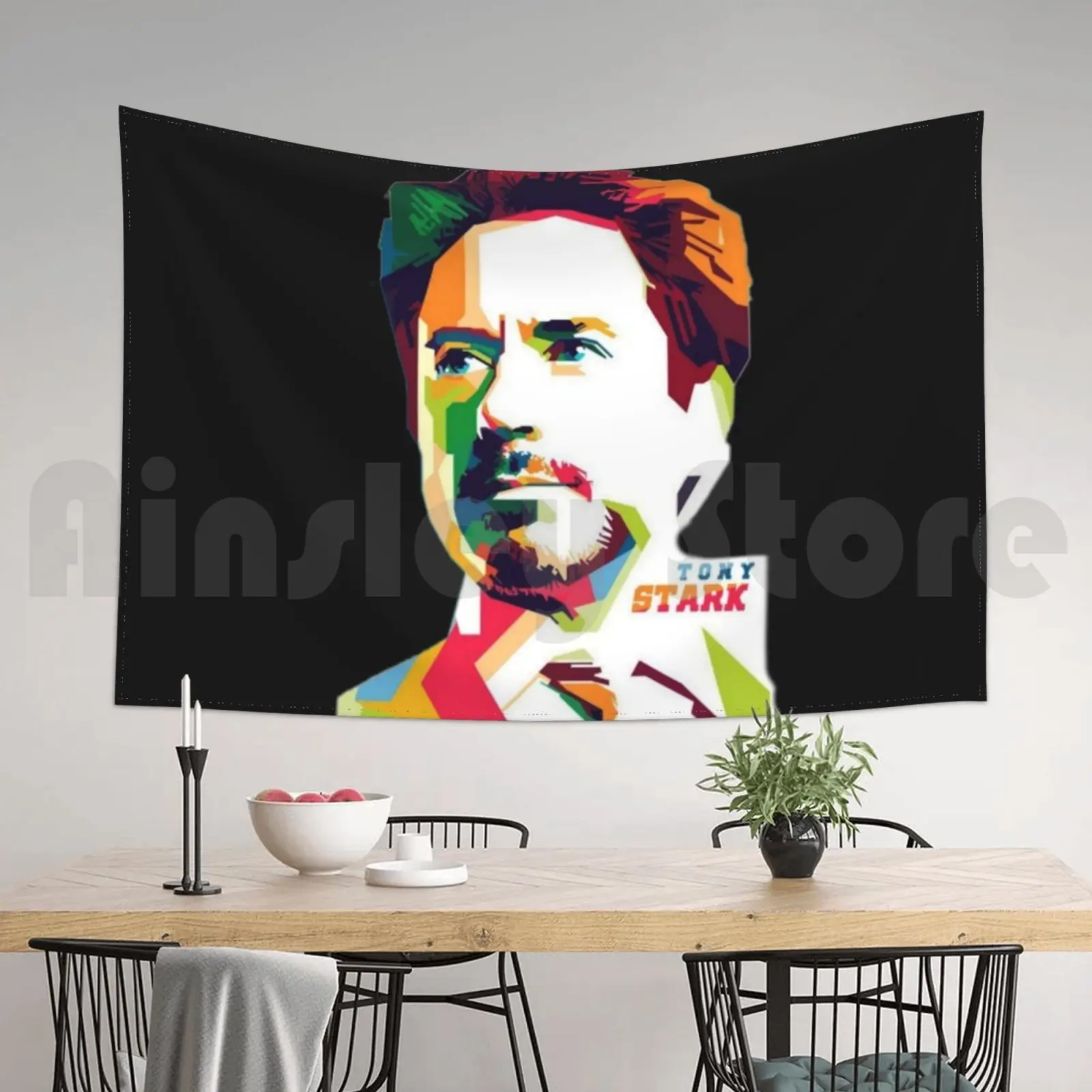Художественный гобелен Тони Старка в гостиную спальню Старк дуговой реактор
