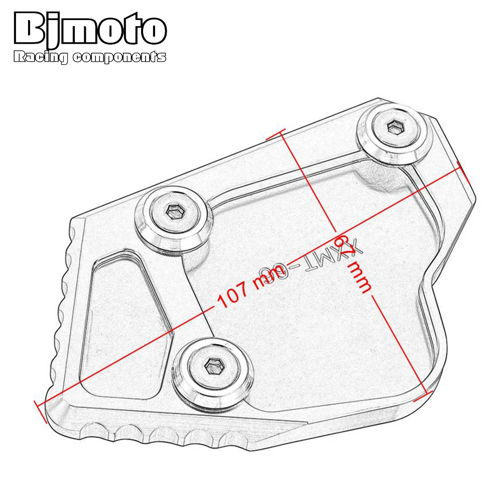 

Side Stand Pad Plate Kickstand Enlarger Support Extension For BMW K1600GTL K 1600GTL K 1600 GTL K1600 GTL 2011-2015