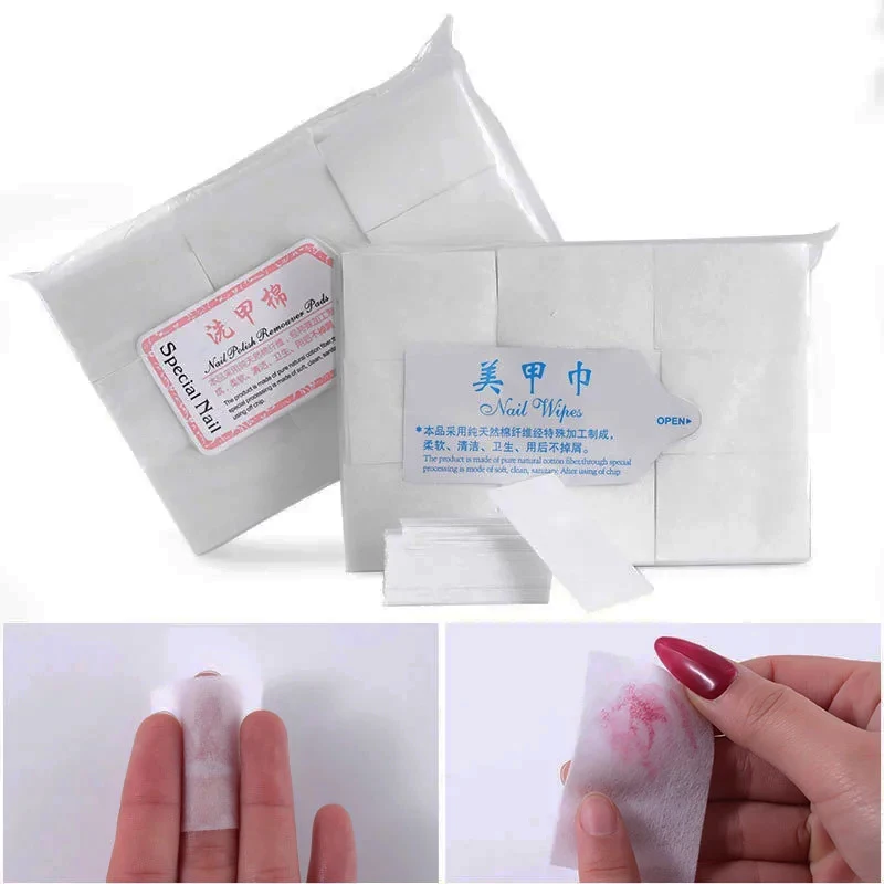 

400pcs-630pcs Gel Nail Polish Makeup Remover Cotton Manicure Lintless Napkin Absorbing Nail Wipes Cotton Cleaner Varnish Nail Ar