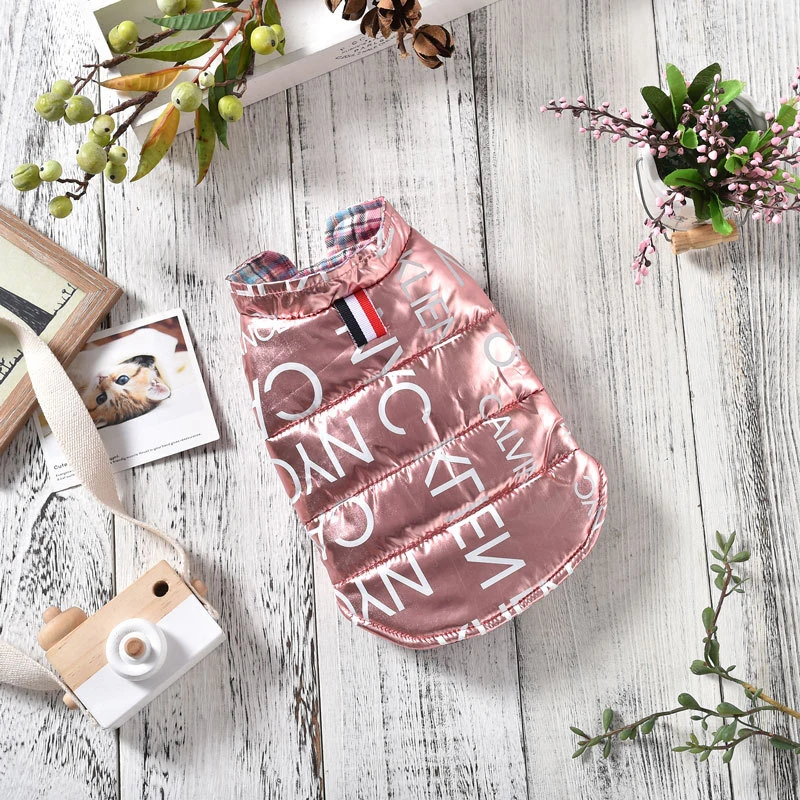 Warm Dog Clothes Winter Pug Chihuahua For Small Medium Dogs Bulldog Double-sided Wear Coat Pet Apparel Ropa Perro 10 | Дом и сад