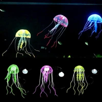 1pcs fish tank decor artificial jellyfish glowing effect fish tank ornament aquarium accessory decoration