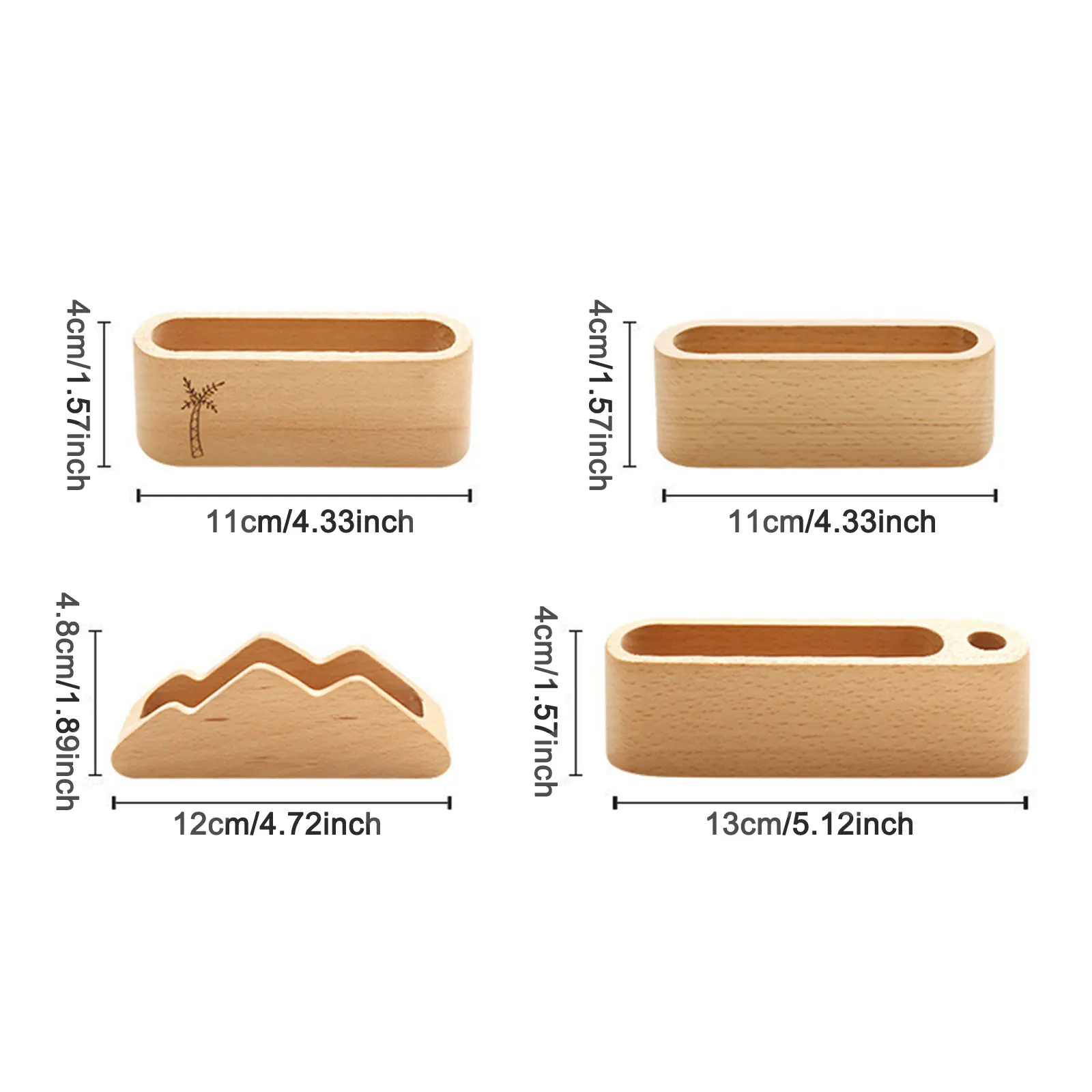 Деревянный Настольный органайзер для хранения банковских карт держатель чехол