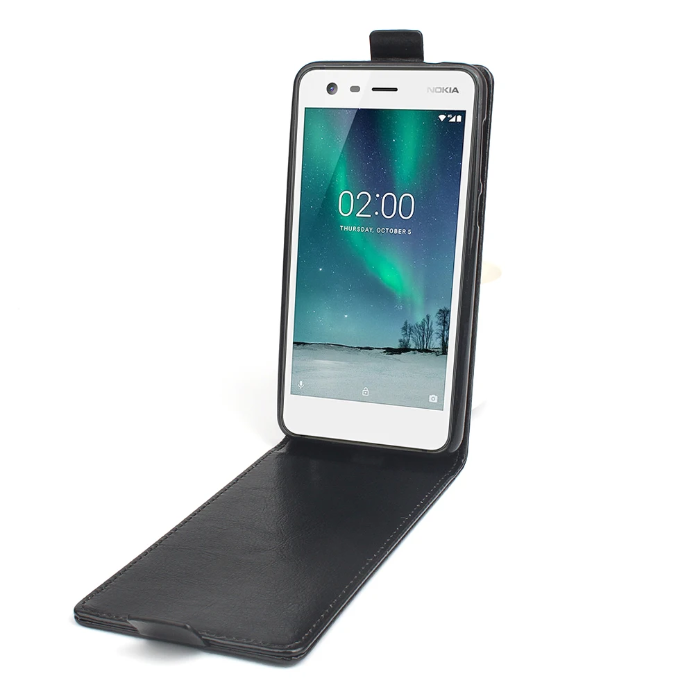 Чехол кожаный роскошный чехол-портмоне с откидной крышкой для телефона Nokia 2 3 535 540