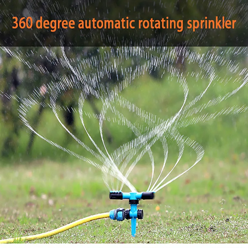 

Garden Automatic Sprinklers 360 Degree Rotary Nozzle Rotating Water Sprinkler Watering System Garden Supplies Green/Blue