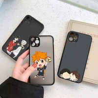 japan anime oya haikyuu love volleyball phone case for iphone 13 12 11 7 8 plus mini x xs xr pro max matte transparent cover