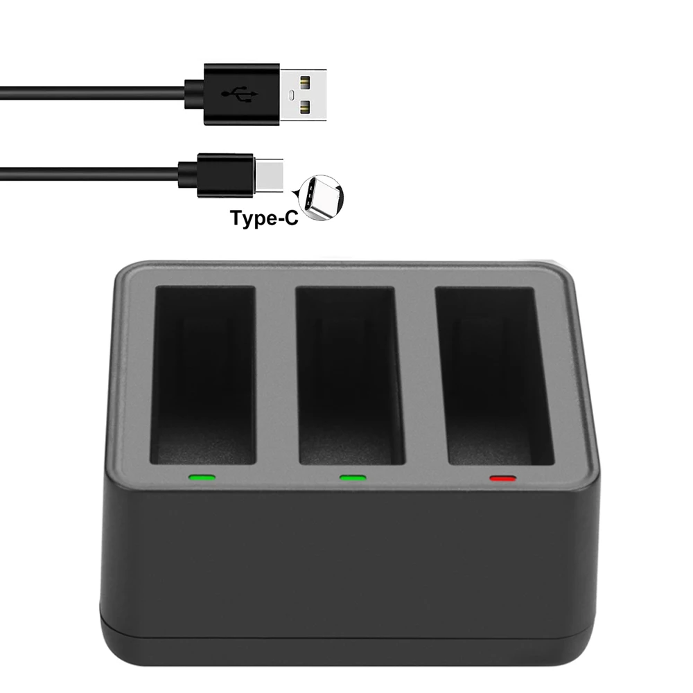 Аккумулятор для экшн-камеры DJI Osmo 1300 мАч трехканальное Зарядное устройство USB