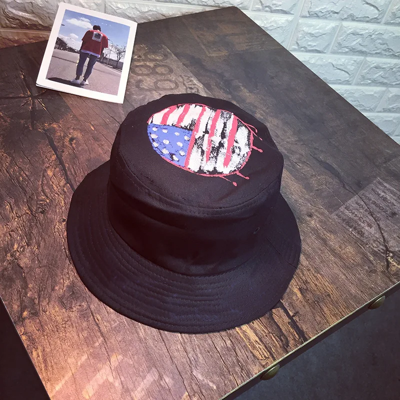 

Summer Sun Bonnet Folding Sunscreen Sun Hat Beach Cap Spring And Autumn Folding Solid Color Sunhats American Flag Printing