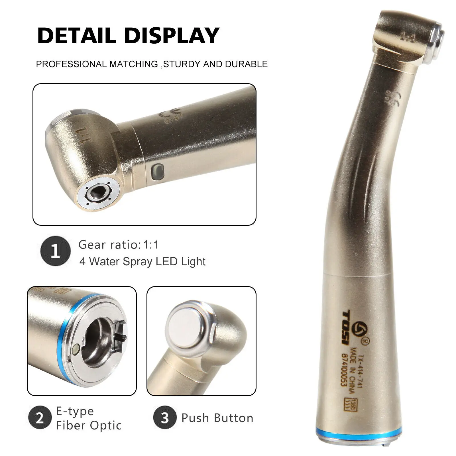 TOSI стоматологический волоконно-оптический светодиодный низкоскоростной