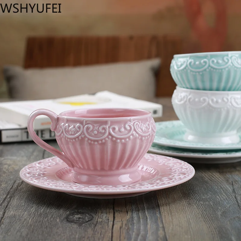 Новая принцесса стиль кружева плавающая скульптура керамическая чашка
