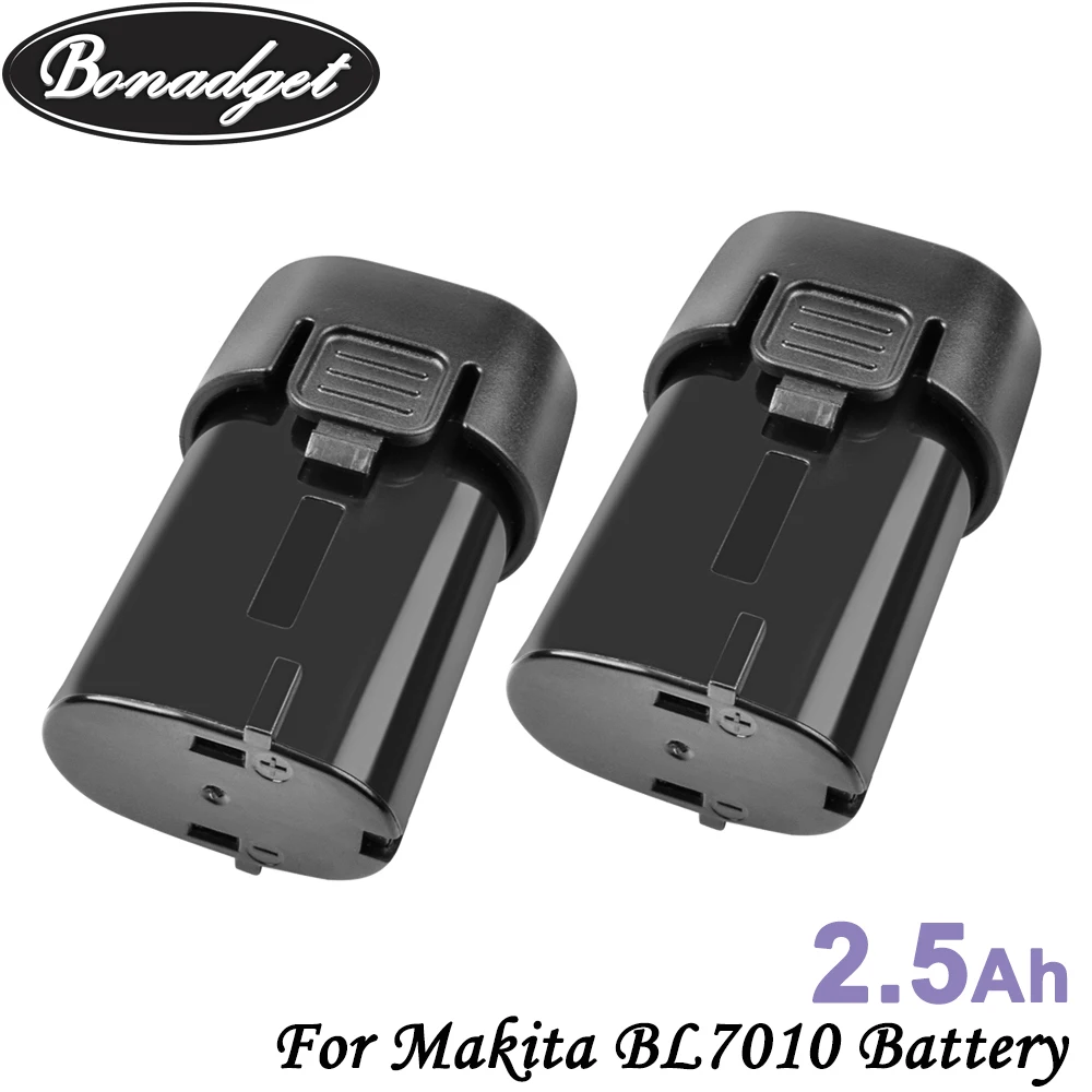 Bonadget 2 шт. 7 в 2500 мАч сменный литий-ионный аккумулятор для Makita BL7010 194355-4 194356-2 TD020DS