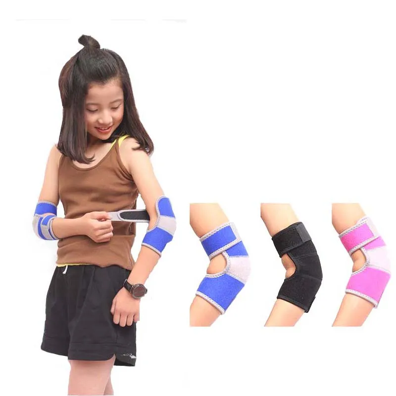 1 Пара регулируемых детских налокотников со съемной накладкой для танцев катания