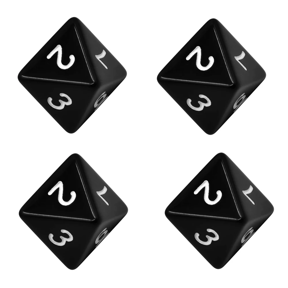 Акриловые кости 4 шт. игрушки с 8 сторонним номером набор игровых костей