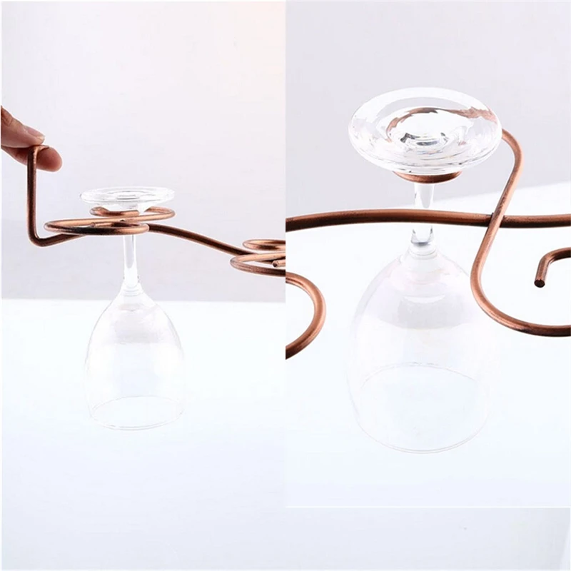 

New 1PC 6/8 Wine Glass Rack Stemware Hanging Under Cabinet Holder Bar Kitchen Screws