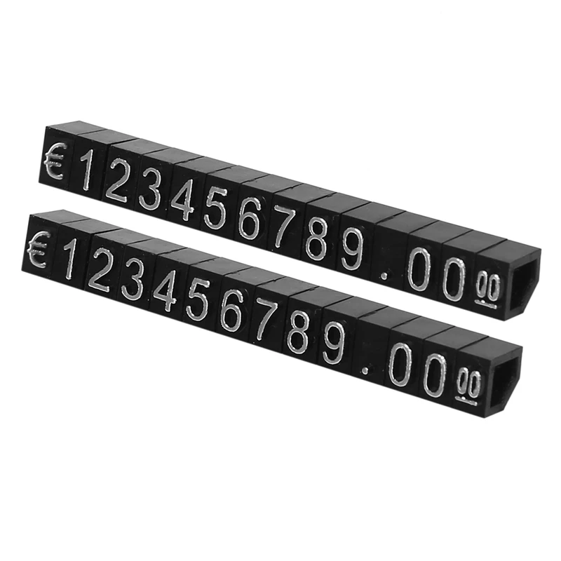 

30Sets Plastic Cubes Price Display Tags Adjustable Number Stand Frame Label Shop