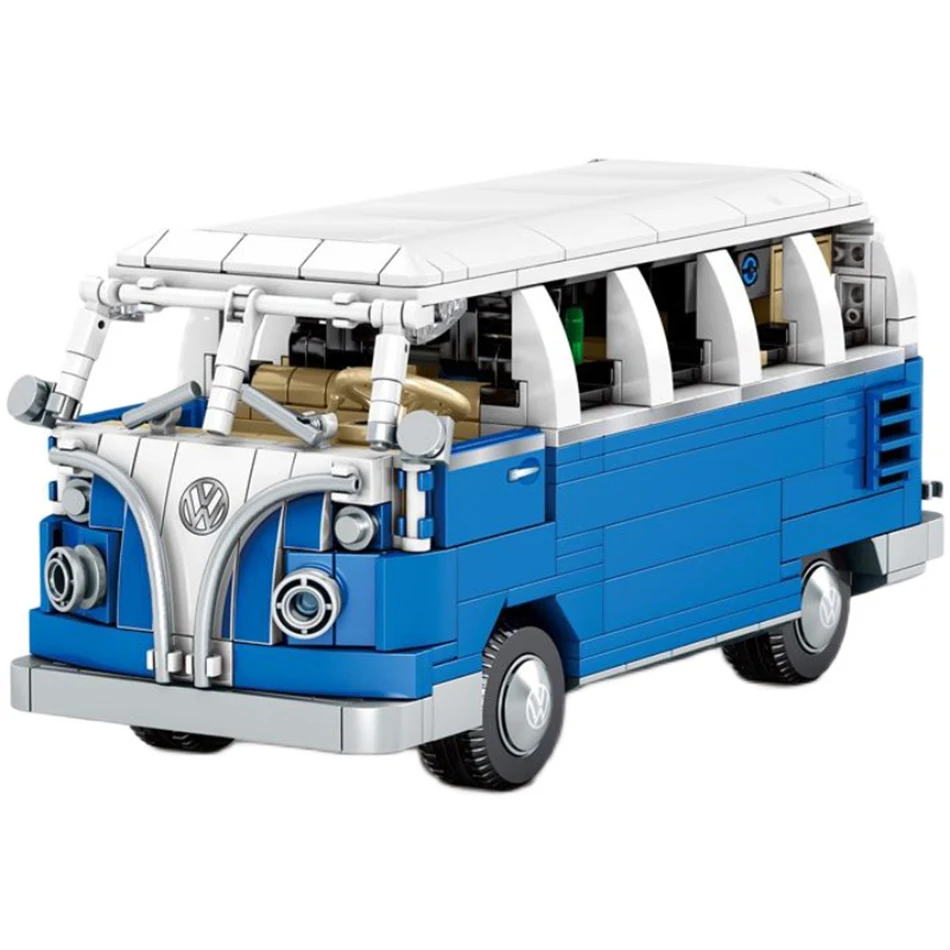 

Volkswagen Technic T1 Camper Car 707PCS Van Fit Children Figures Series Building Blocks Toys Ideas Bricks Free Gift