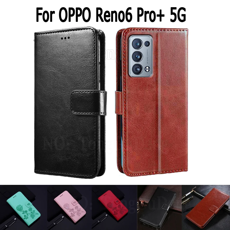 

Case For OPPO Reno 6 Pro Plus 5G Cover Etui Flip Wallet Stand Leather Book Funda On OPPO PEPM00 Reno6 Plus Case Phone Shell Capa