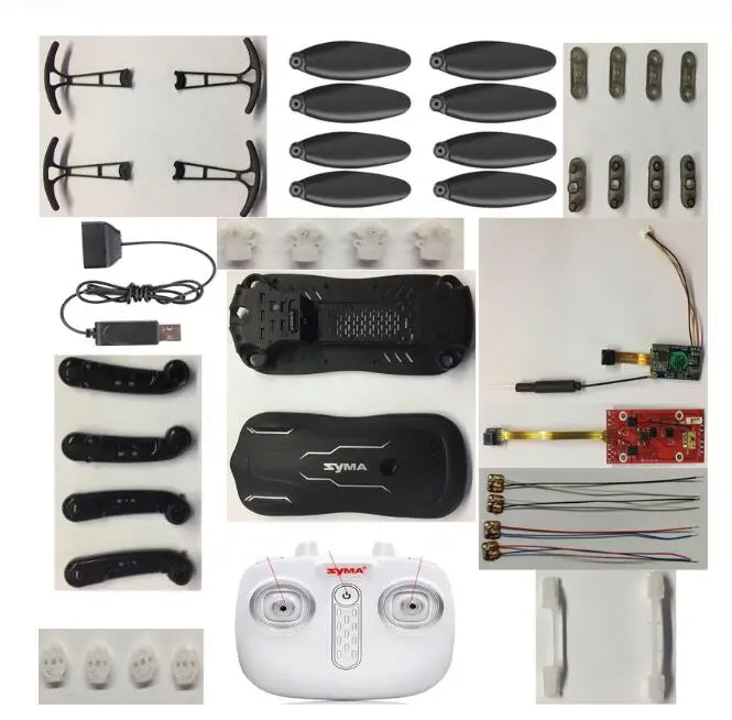 

Syma Z1 RC drone Spare Parts body shell battery blade Protection ring Charging Cable cotrol receiver board camera
