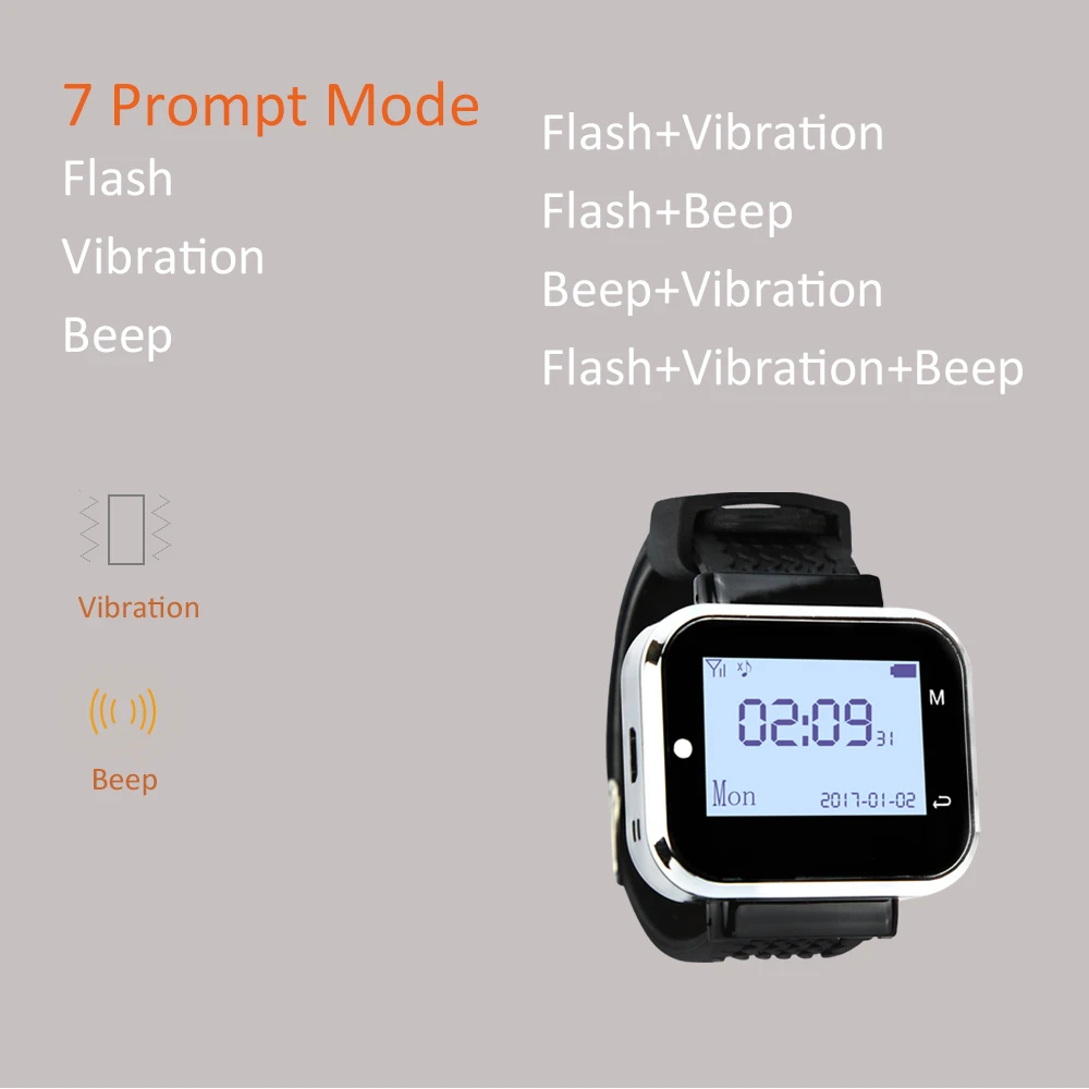 JINGLE BELLS 2 часы приемник 10 кнопок вызова Беспроводная система официанта для