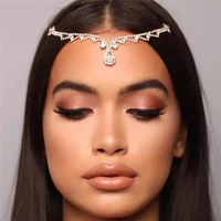 bohemian water drop retro rhinestone princess headband chain womens wedding crystal forehead with hair accessories