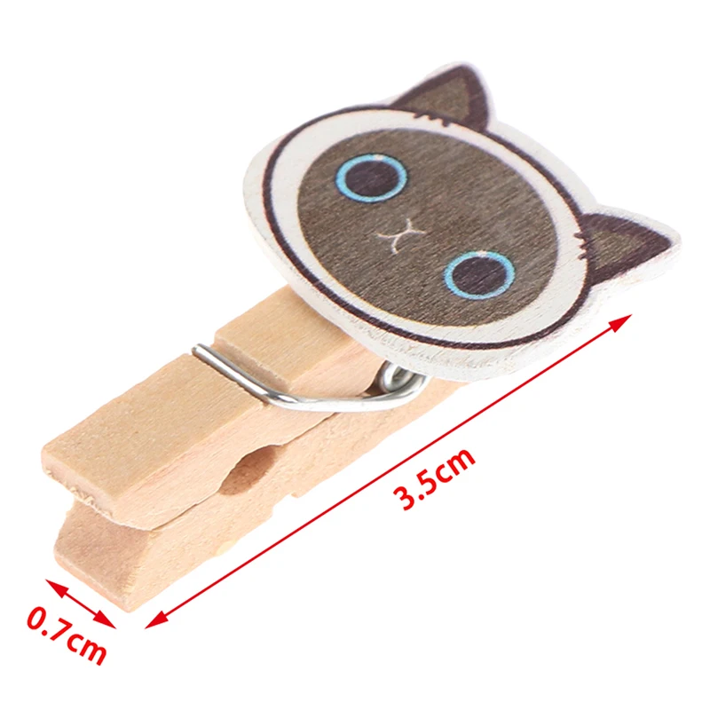 1 комплект милый кот/утка/дерево/сердце деревянный зажим фотобумага открытка