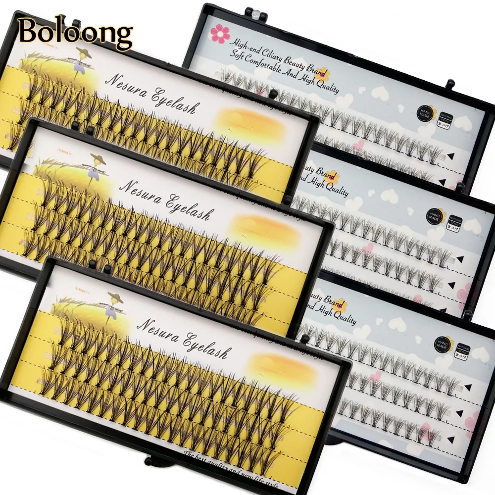 

New 10D / 20D Cluster Lashes Handmade 60pcs Fans Stable Super Bundles Individual Eyelash Extension Makeup Set Cilia