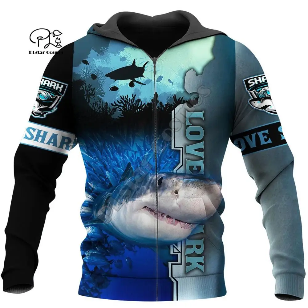 

PLstar Cosmos 3DPrint Love Shark Animal Ocean Harajuku Streetwear Unisex Funny Zip Hoodies/Sweatshirt/Jacket High Quality-a11