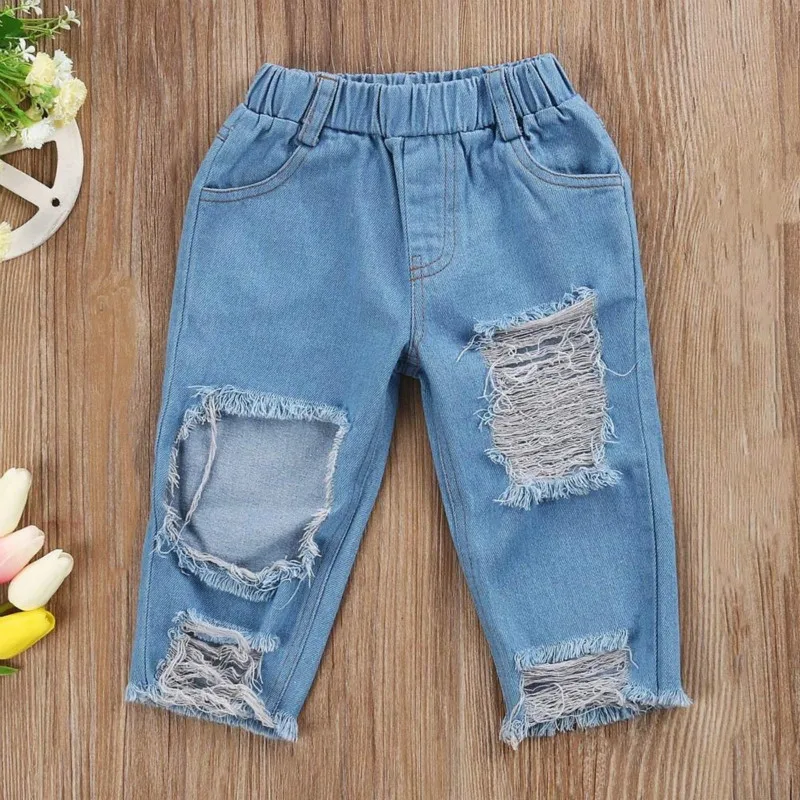

Fashion Toddler Girls Kids Off Shoulder Tops Denim Pants Jeans Outfits Set Clothes 1-6Y