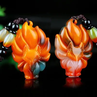 

Изысканная подвеска Hetian Caiyu (девять хвост лисы)