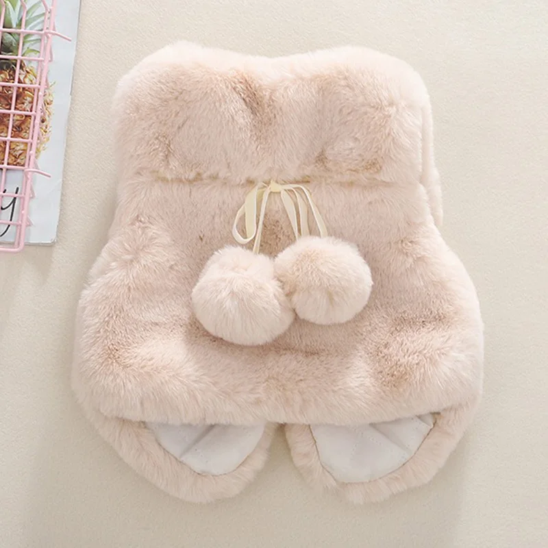 Menoea/Детские жилеты Новинка Зимний меховой жилет без рукавов Детская верхняя