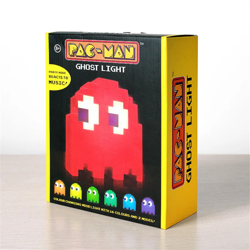 Pac-Man Pixel ночной Светильник СВЕТОДИОДНЫЙ Wars красочные настольные лампы вечерние детская атмосфера Lampara Eat Peas Ghost светильник Рождественский подарок для детей