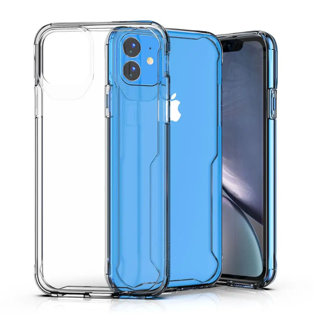 Прозрачный Защитный чехол OMEVE для iPhone 11, Гибридный ТПУ жесткий защитный чехол, прозрачная задняя крышка для iPhone 11, бампер, чехол для iPhone11, чехлы для телефонов - Цвет: Прозрачный