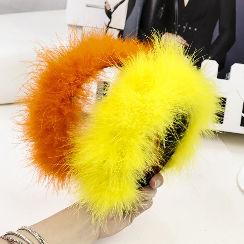 

2020 Hair Band White Feather Hair Band Stage Performance Hair Accessories Bride Wedding Headband Europe America Fashion Jewelry